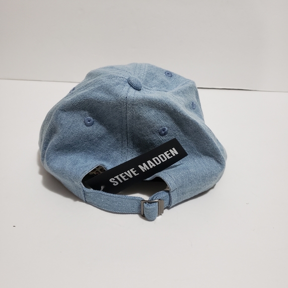 Steve Madden Denim Cap with Patches (One Size) NWT - Picture 3 of 4